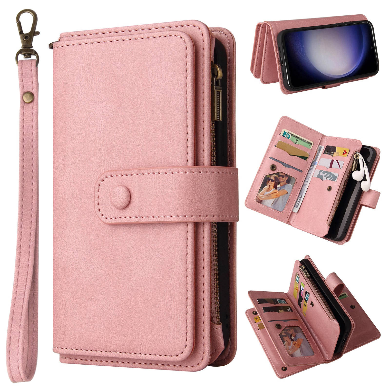 KT Multi-Functional Series-2 For Samsung Galaxy S23 FE PU Leather Cover Zipper Wallet Stand Multiple Card Slots Case KT Multi-Functional Series-2 For Samsung Galaxy S23 FE PU Leather Cover Zipper Wallet Stand Multiple Card Slots Case